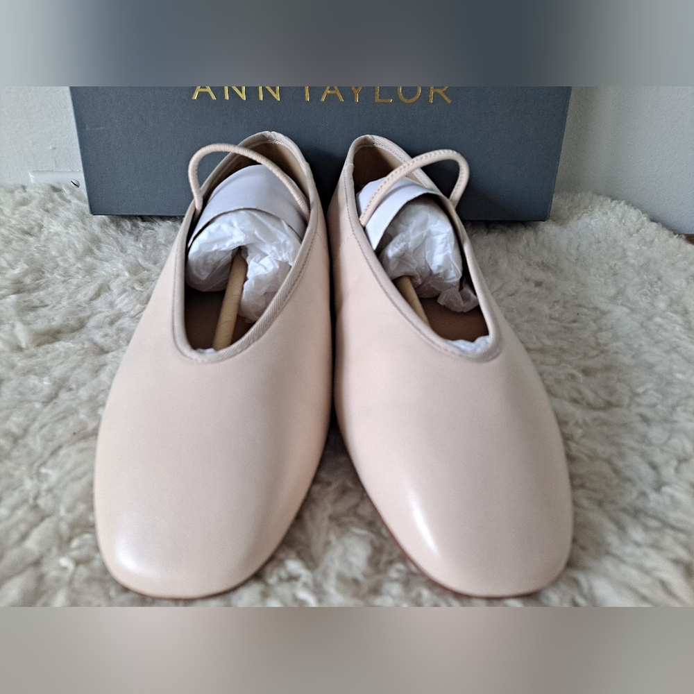 Ann Taylor Mary Jane Leather Ballet Flat. Size 8 (fits large, like a size 9) - Picture 2 of 8